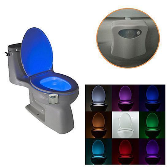 Lampa led pentru vasul de toaleta cu senzor de miscare si 8 lumini