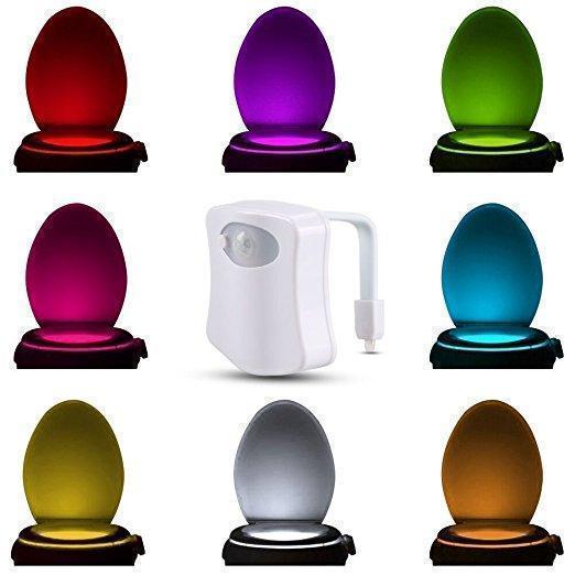 Lampa led pentru vasul de toaleta cu senzor de miscare si 8 lumini
