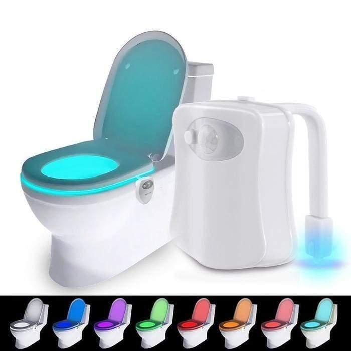 Lampa led pentru vasul de toaleta cu senzor de miscare si 8 lumini