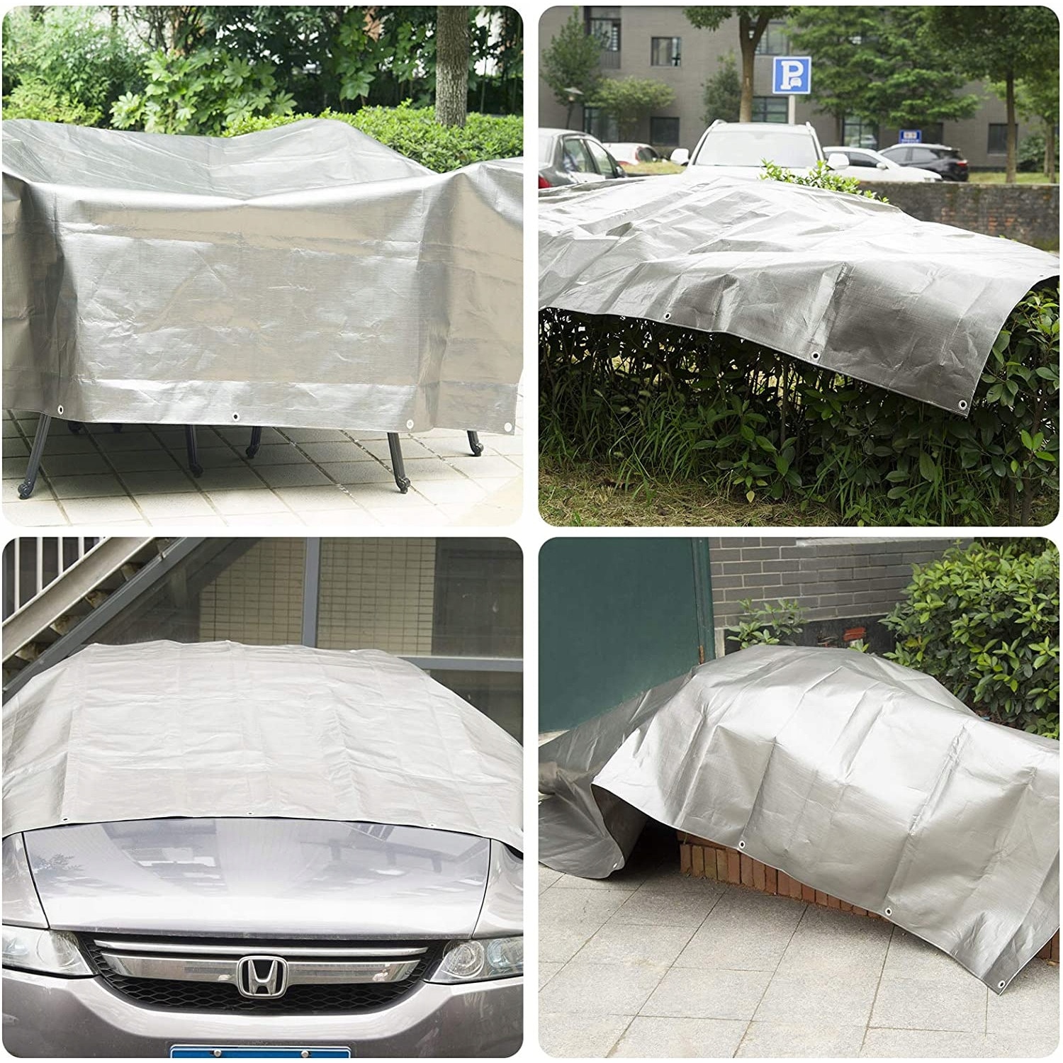 Prelata 2x3 m, argintie, 170 g/mp. Calitate garantata.