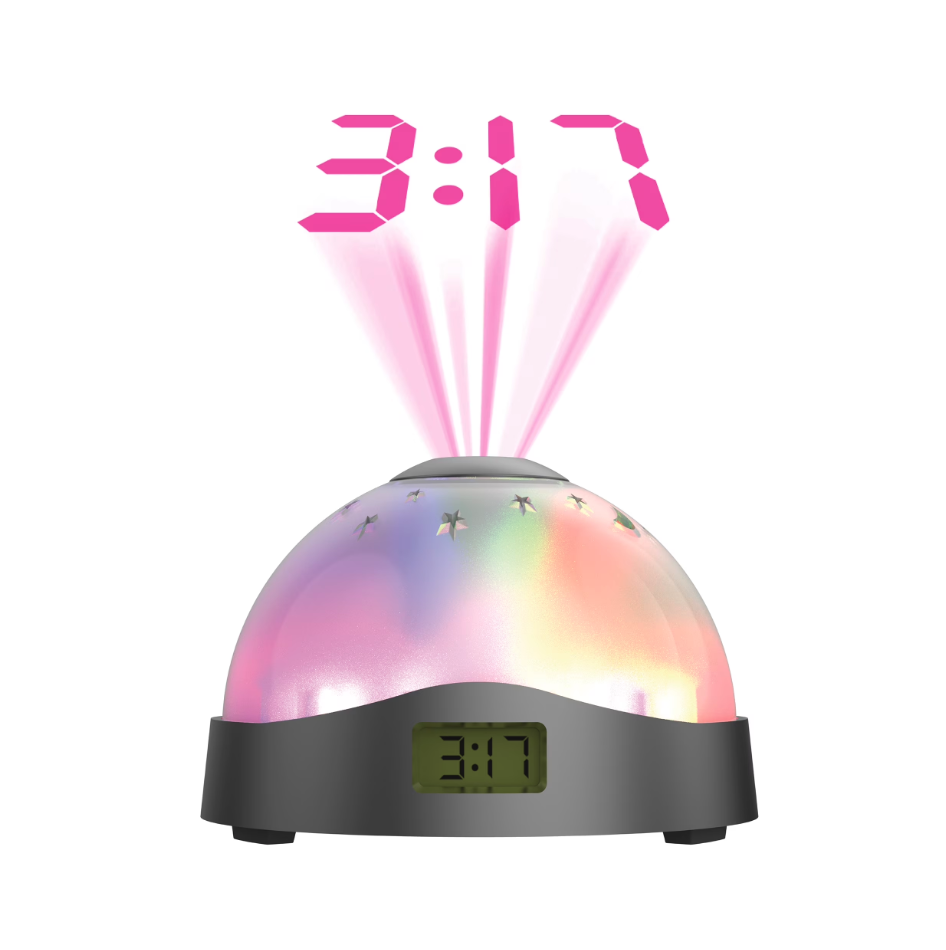 Ceas digital multicolor cu alarma si proiectie ora pe tavan
