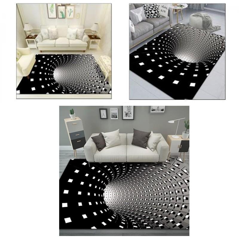 Set 2 x Covor antiderapant cu iluzie 3D, 50 x 80 cm