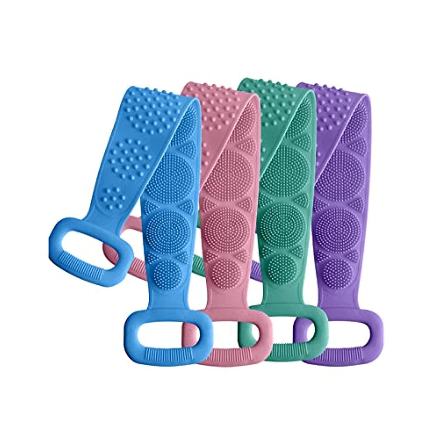 Set 2 x Perie corp baie, silicon, exfoliere si masaj corporal