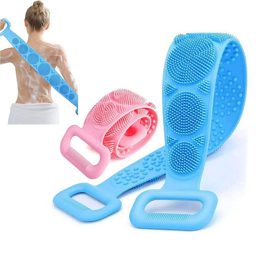 Set 2 x Perie corp baie, silicon, exfoliere si masaj corporal