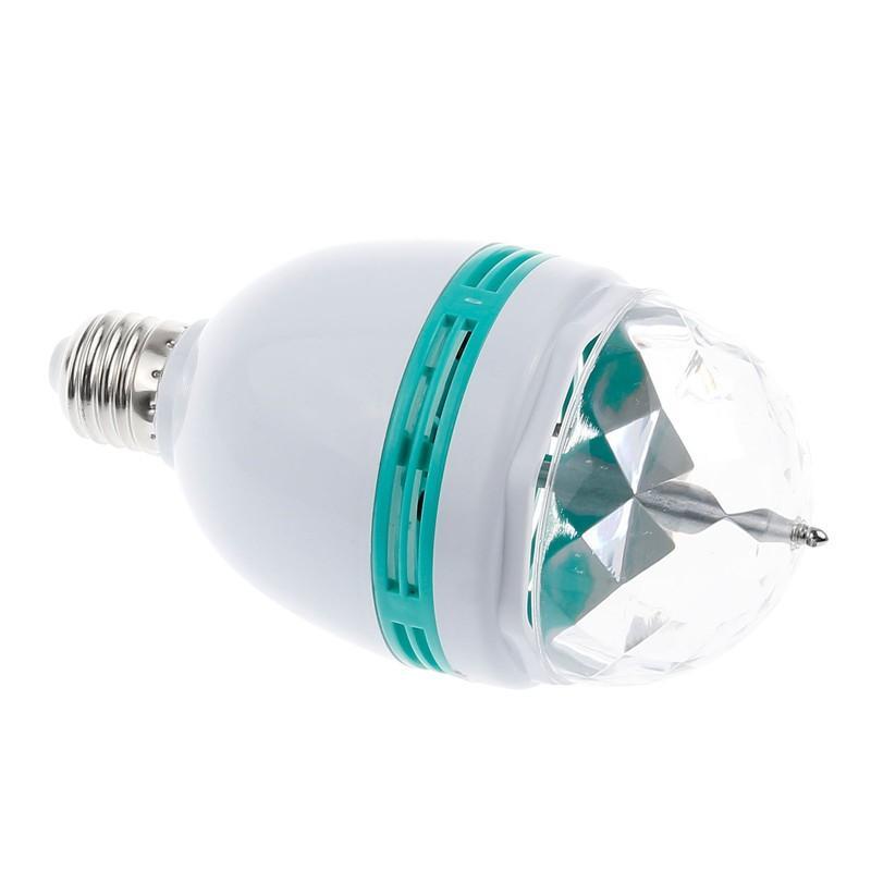 Set 2 x Bec rotativ disco cu led RGB E27