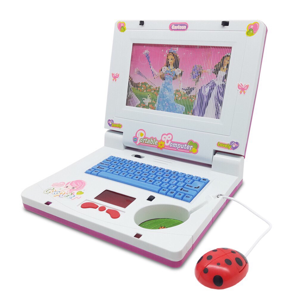 Laptop muzical pentru copii, tastatura si mouse