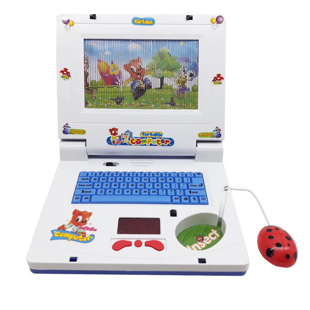Laptop muzical pentru copii, tastatura si mouse