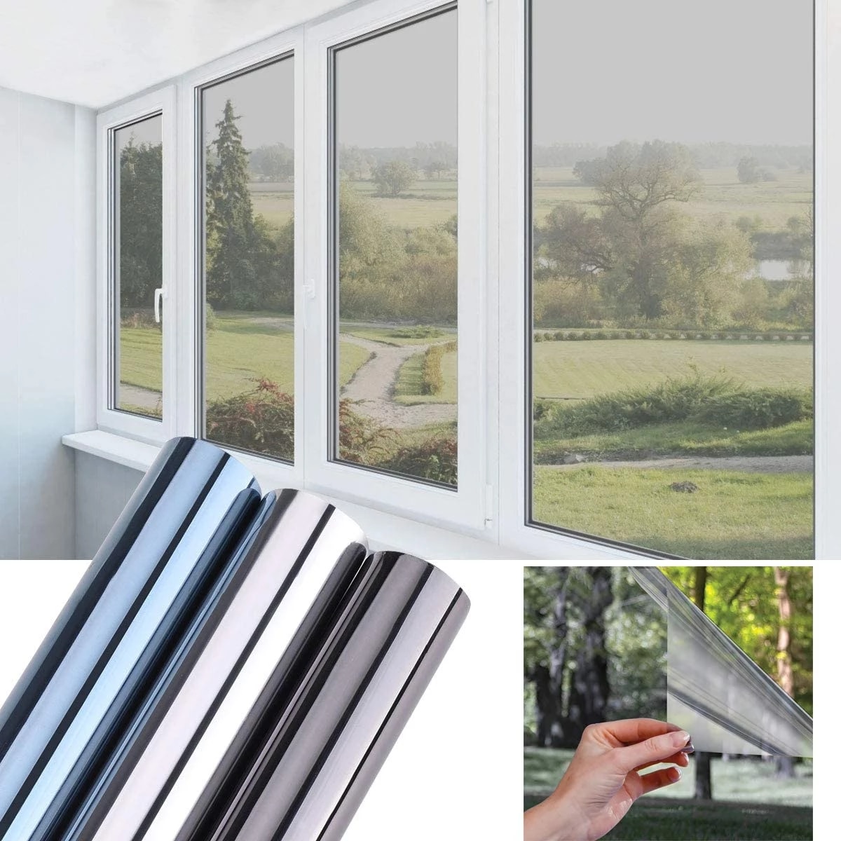 Set 2 x Autocolant geamuri, protectie UV, 60 x 300 cm