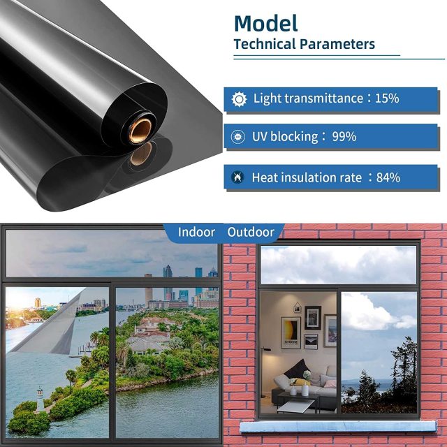 Set 2 x Autocolant geamuri, protectie UV, 45 x 300 cm