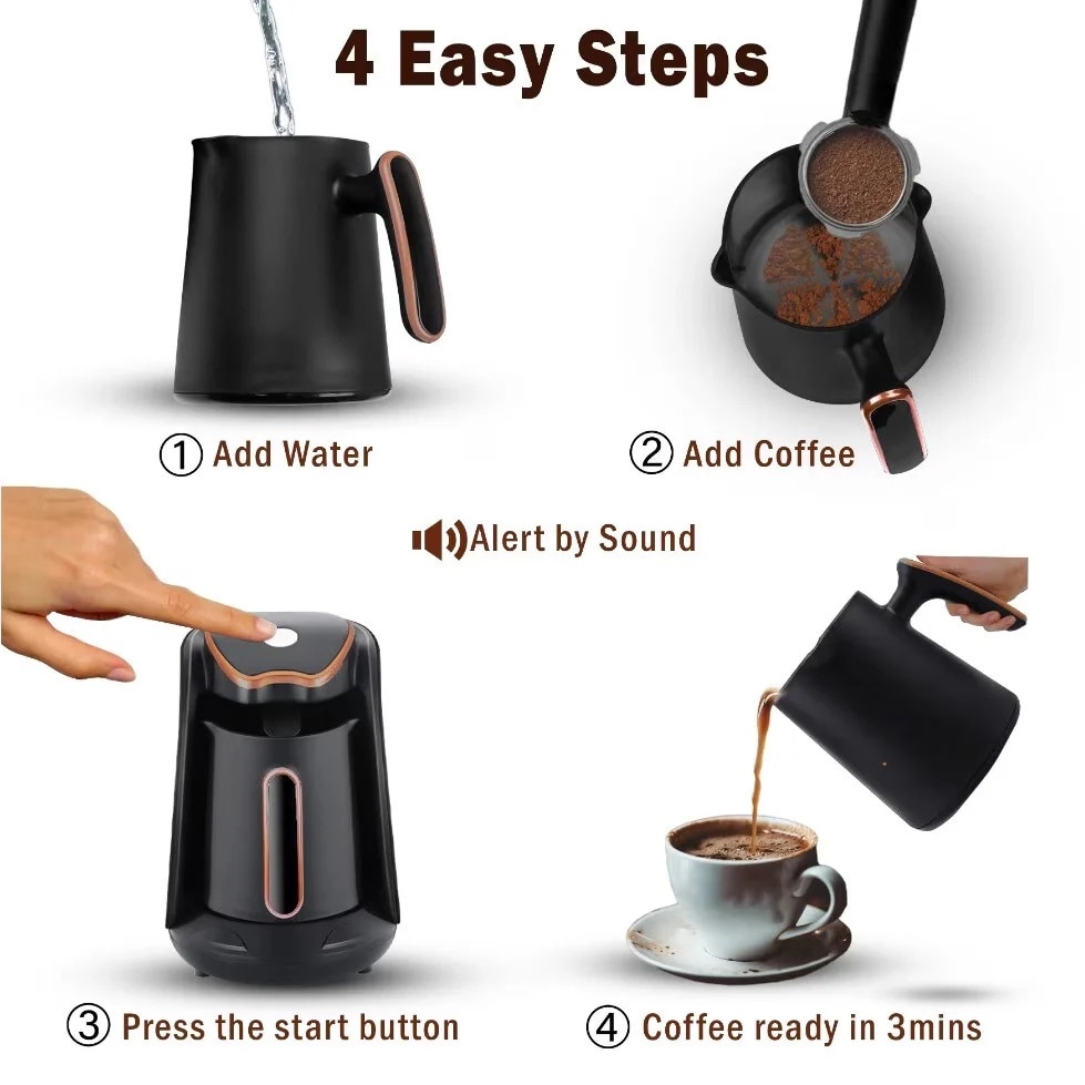 Aparat de cafea turceasca, 600 W, 500 ml