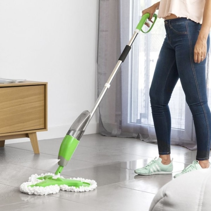 Mop triplu cu pulverizator, rezervor 600 ml