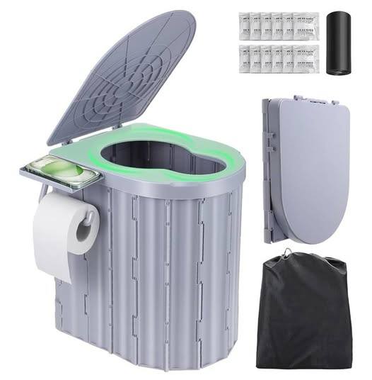 Toaleta portabila pliabila pentru camping sau rulote
