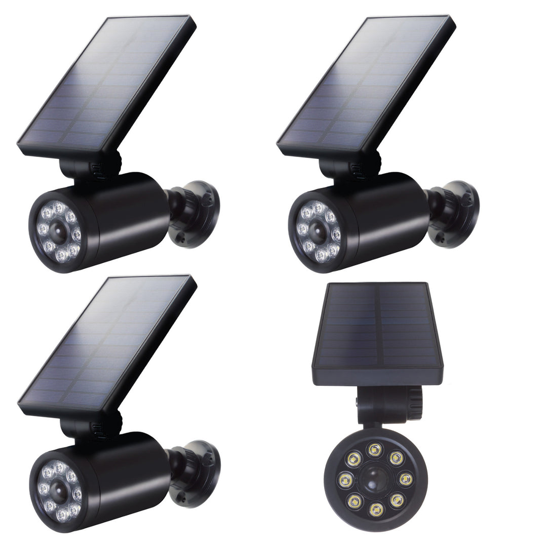 Set 3 x Camera falsa solara LED, IP 44, senzor de miscare, Negru
