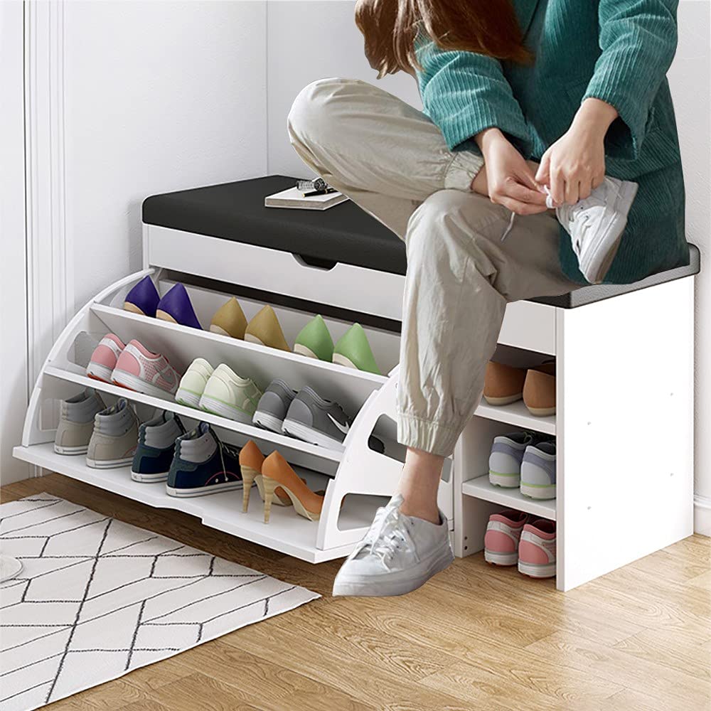 Dulap pentru pantofi, 80 x 34 x 50 cm, Alb