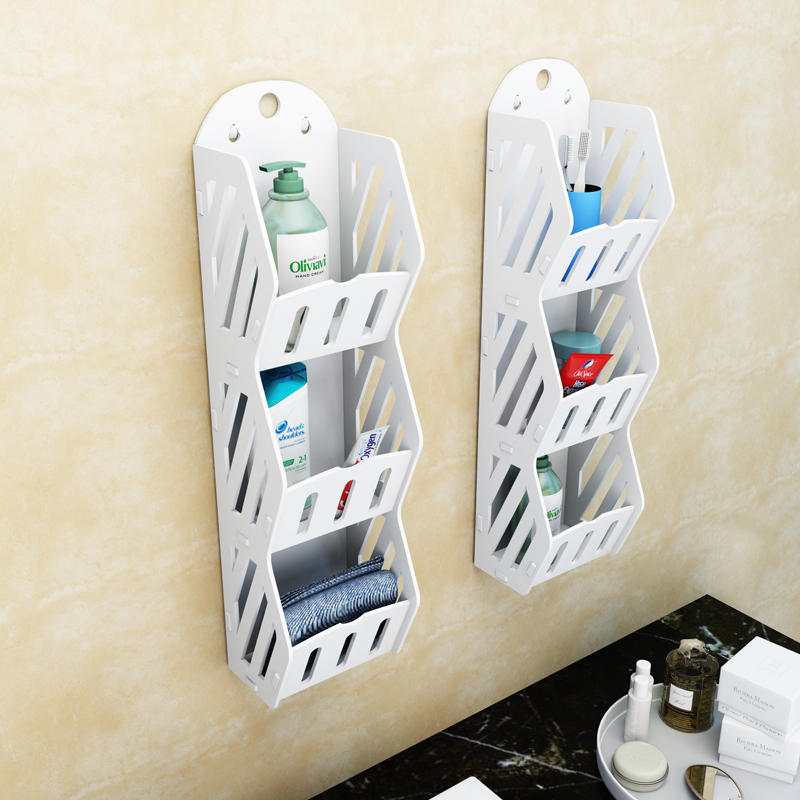 Set 2 x Etajera suspendata baie, 60x17 cm, Alb