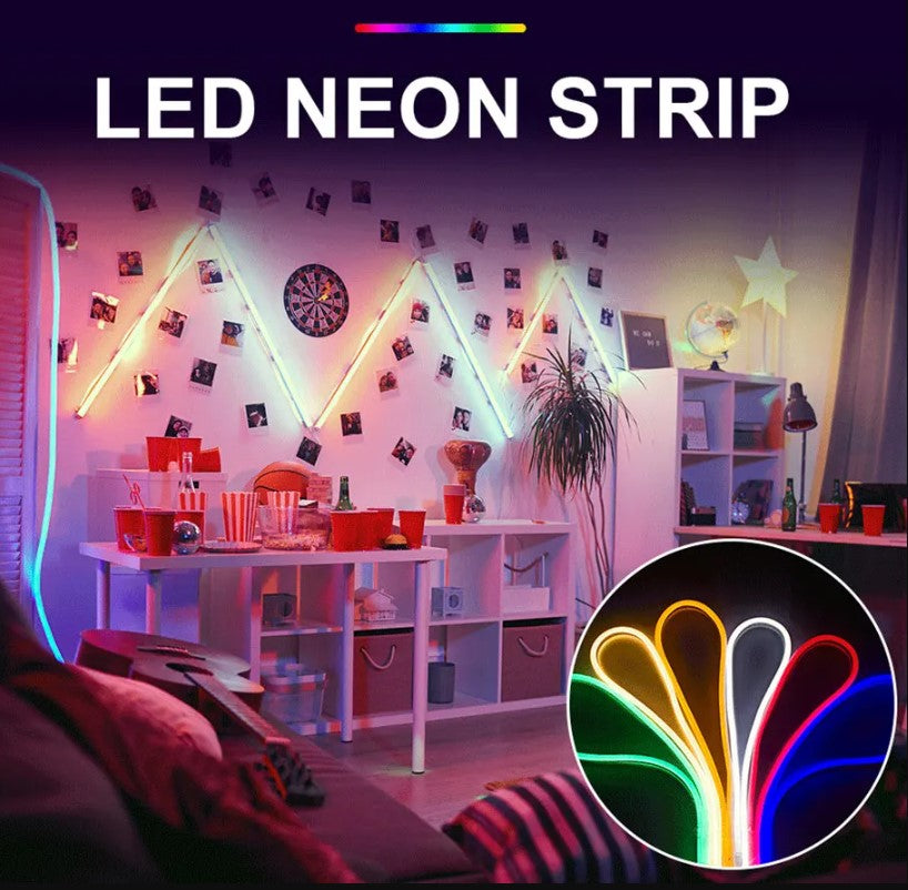 Banda LED neon flexibila 5M, alimentare 220 V