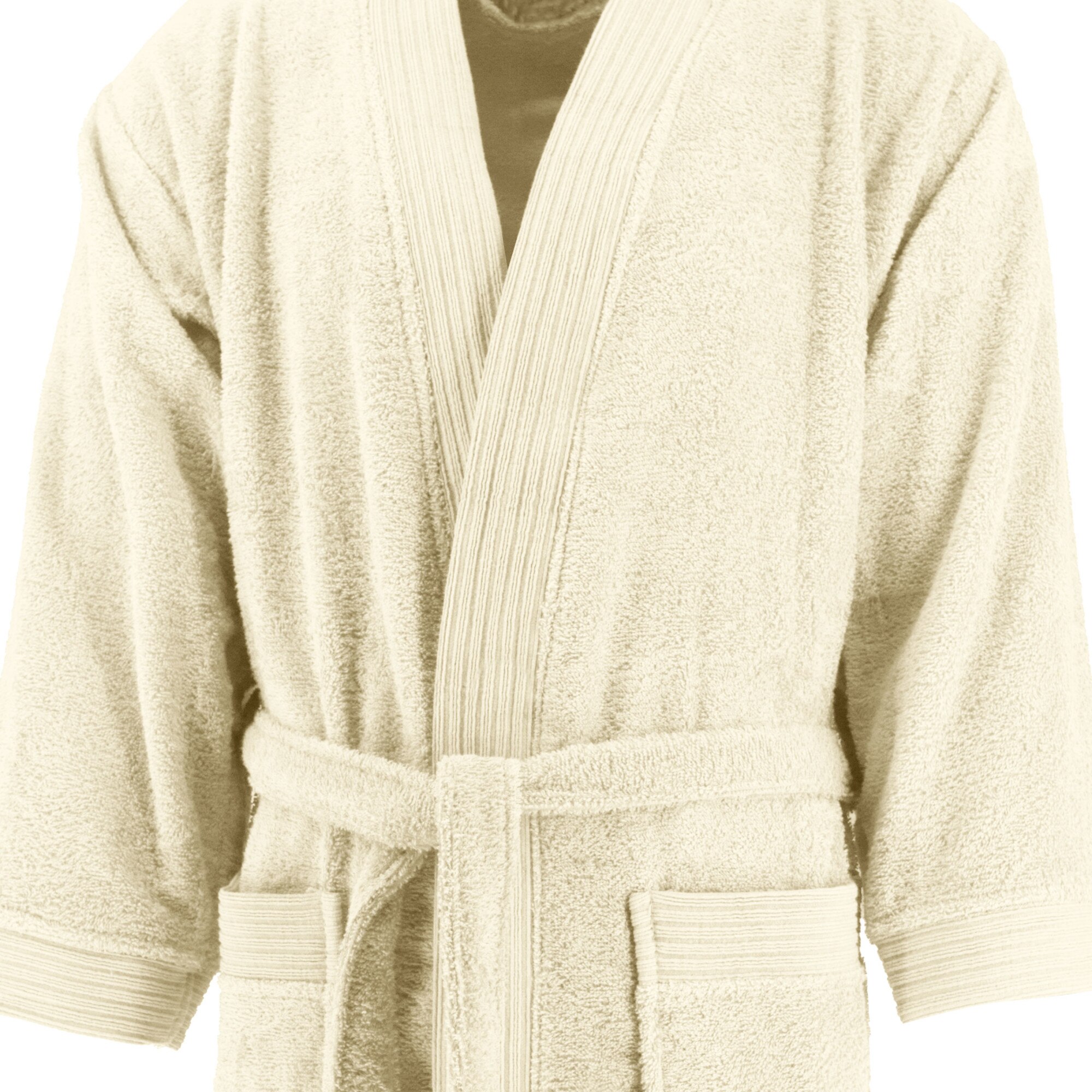 Halat baie bumbac, S-XXL, 100% bumbac, Ivoire