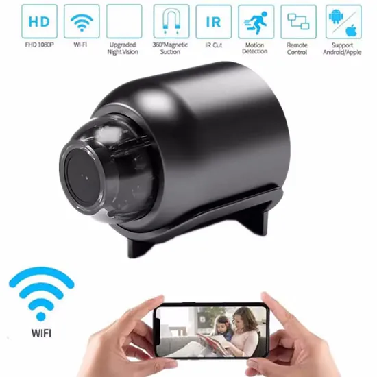 Mini camera Wi-Fi, Night vision, 1080p, Ascultare in timp real