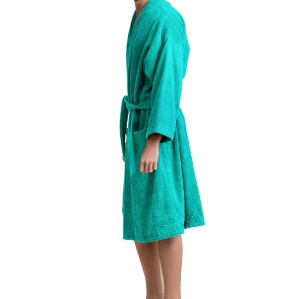 Halat baie bumbac, S-XXL, 100% bumbac, Turcoaz