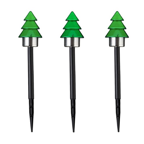 Set 3 x Felinar Solar Stick Brad Verde 41 cm