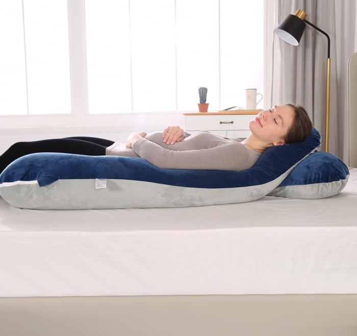 Perna gravide, husa detasabila, 70x145 cm, Forma Literei U