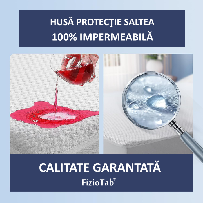 Husa protectie saltea impermeabila, Matlasata cu vascoza din Bambus