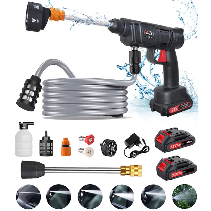 Aparat de spalat cu presiune cu 2 acumulatori, 48V, 60 Bar, 800 W