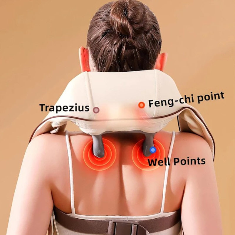 Aparat de Masaj Cervical - Incalzire Integrata, Gri