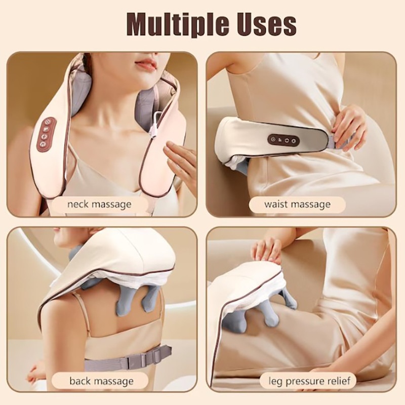 Aparat de Masaj Cervical - Incalzire Integrata, Gri