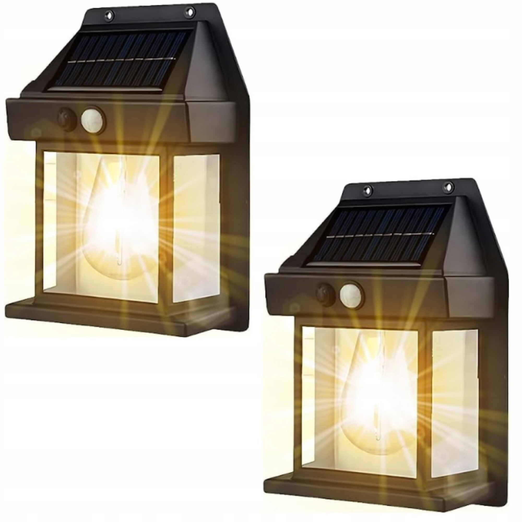 Set 2 x Lampa solara 3W LED, Senzor de miscare
