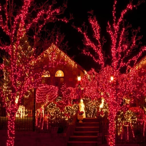 Set 4 x Instalatie LED 70 LED, 7 metri, Rosu