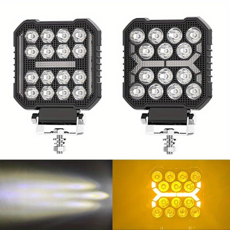 Set 2 proiectoare auto LED 48W DRL, 9-80V, IP 67