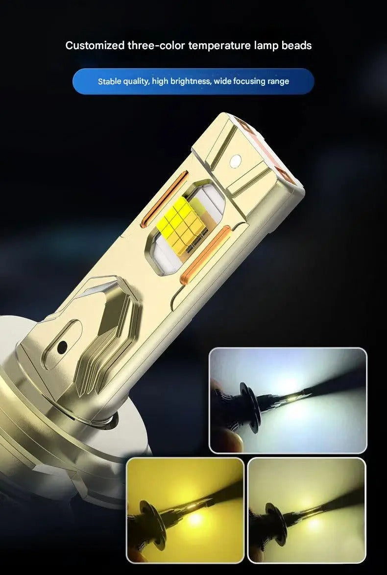 Bec LED Auto H7 210 W, Aplicatie Smart, 3 Moduri de Culoare