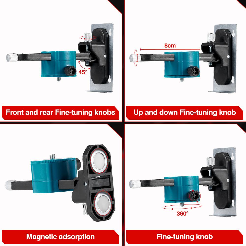 Nivela laser 4D, 16 linii, telecomanda, 1 baterie, Albastru/Negru