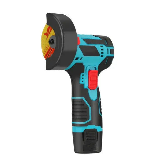 Masina de gaurit cu impact 12V + Mini polizor unghiular, 2 baterii, 5 discuri