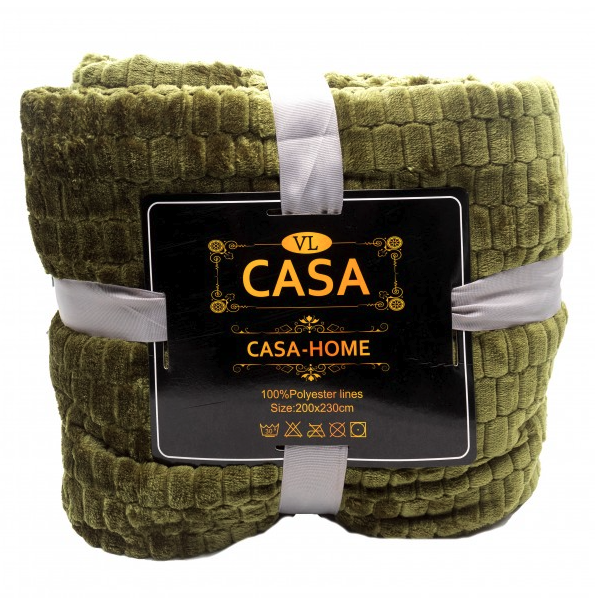 Patura super pufoasa Baycal Jo-jo, 200 x 230 cm, Verde