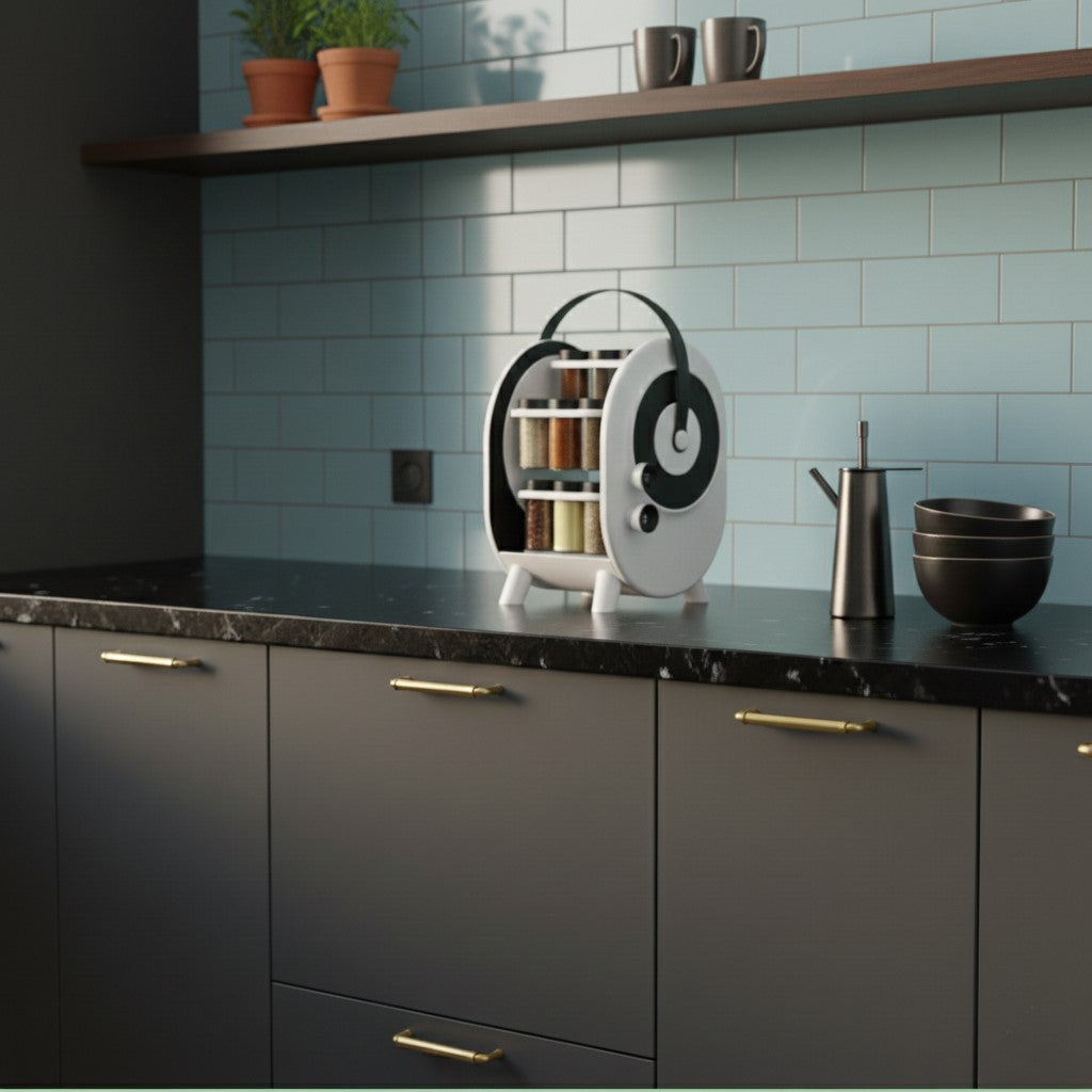 Suport rotativ portabil pentru condimente