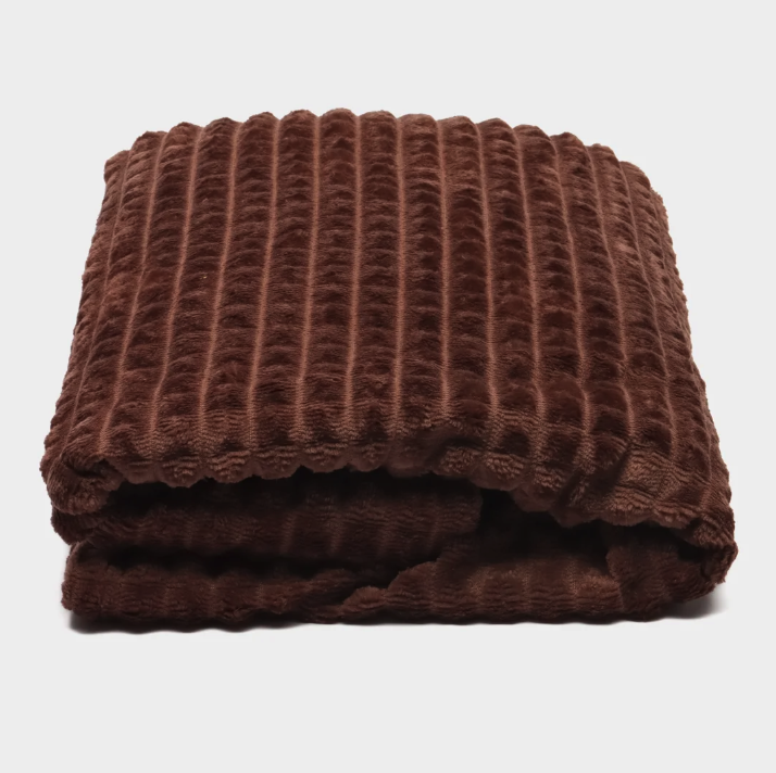 Patura super pufoasa Baycal Jo-jo, 200 x 230 cm, Maro inchis