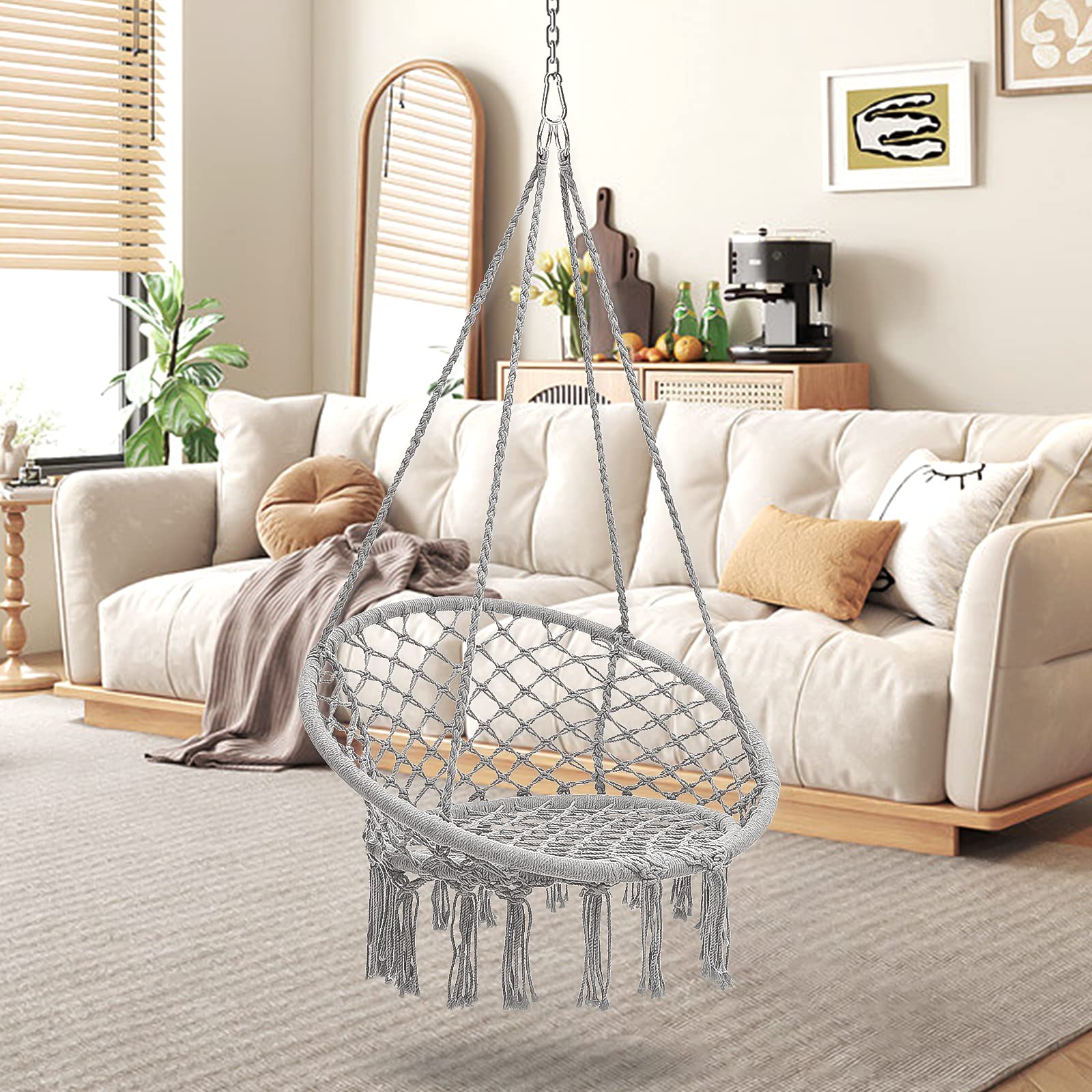 Hamac cocon - scaun suspendabil, Gri