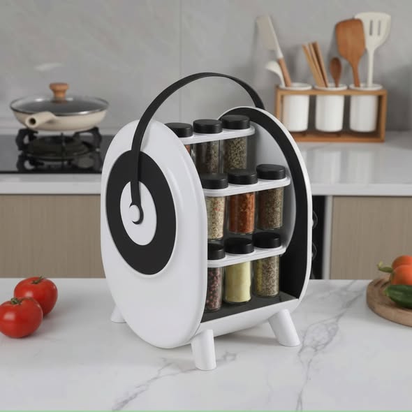 Suport rotativ portabil pentru condimente