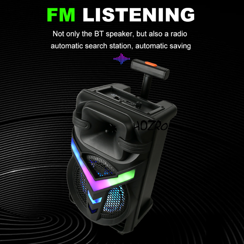 Boxa portabila Bluetooth ZQS-8158, Microfon Wireless, Radio FM