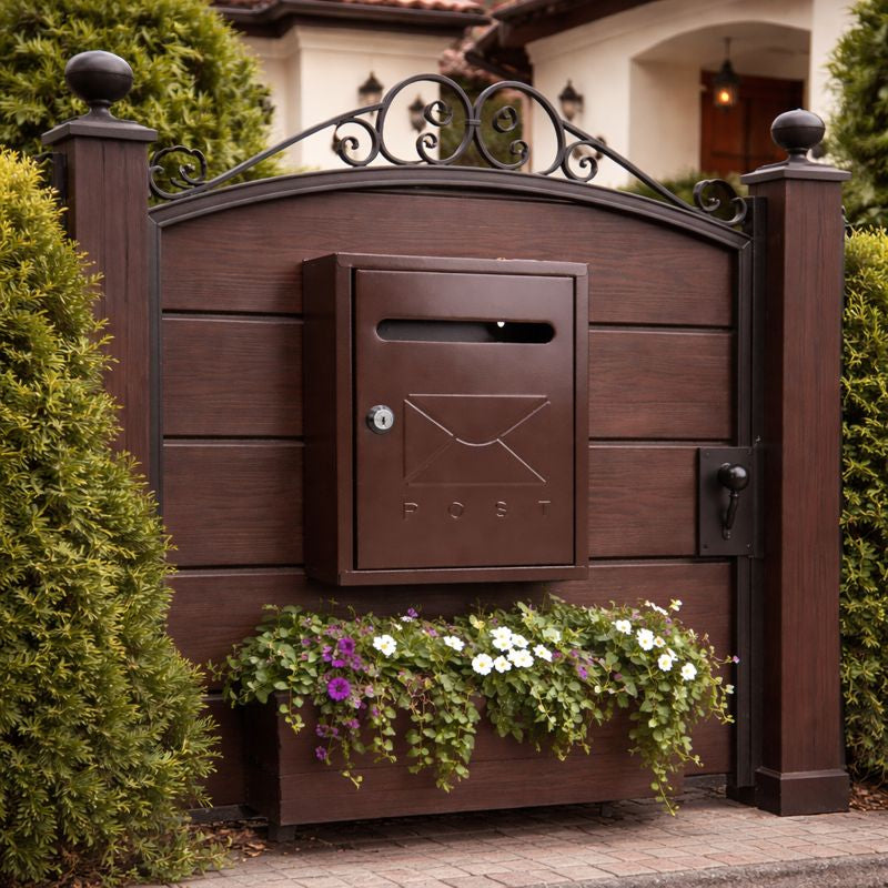 Cutie postala metalica, Maro