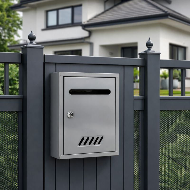 Cutie postala metalica, Gri