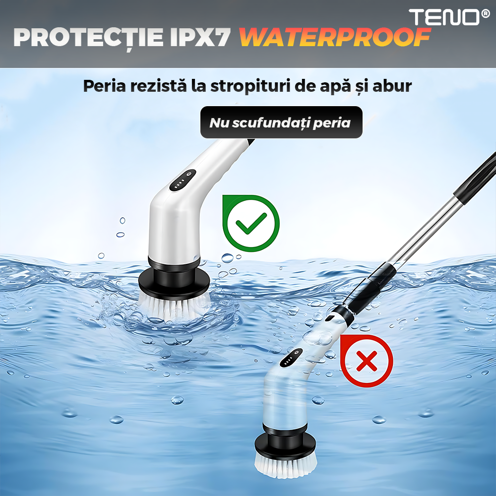 Perie electrica rotativa cu 9 capete, 2 viteze reglabile