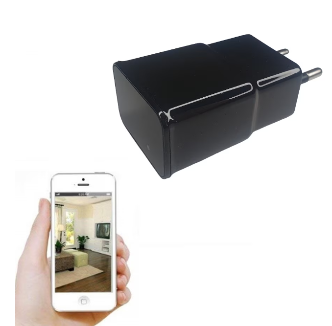 Mini camera video tip incarcator, Wi-Fi, Full HD, microfon