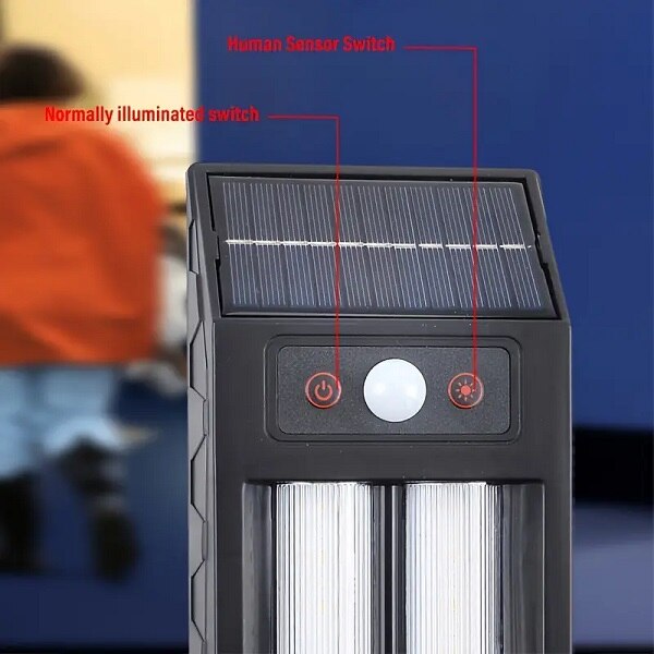 Set 2 x Lampa solara cu senzor de miscare, 18W, 1200 LM