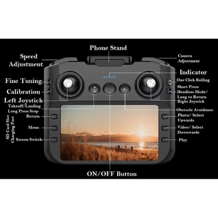 Drona 3D Flip, camera video HD, control prin aplicatie