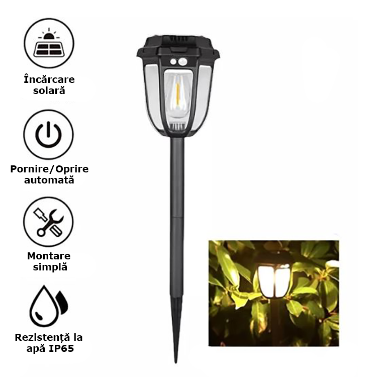Lampa solara cu senzor miscare, IP65, 1200LM
