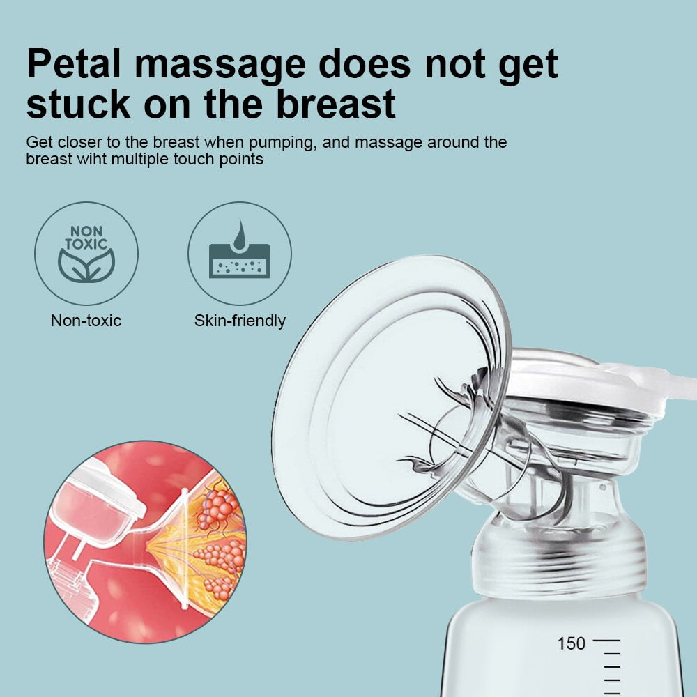 Pompa electrica dubla de san, 2 biberone, masaj