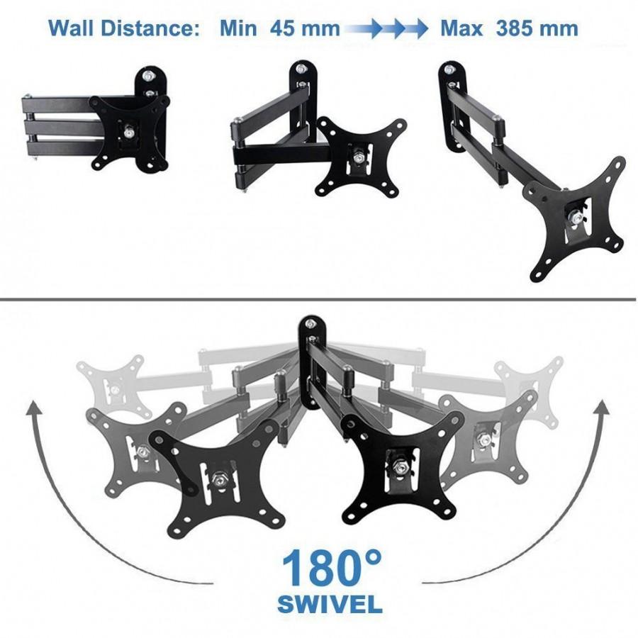 Suport TV mobil de perete 10-32 inch, rotire 180 grade